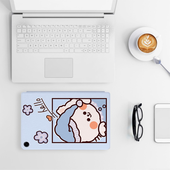 Puzdro s chlopňou pre Samsung Galaxy Tab A9+, blue cat