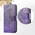 Klapkové puzdro pre Xiaomi Redmi 15C 4G/LTE, Butterfly, fialové