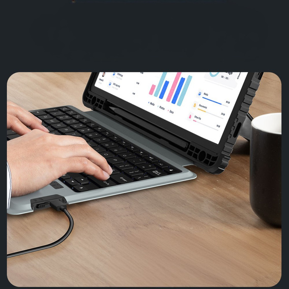 Puzdro + klávesnica Galaxy Tab S9, NILLKIN Bumper Pen Slot, čierne