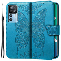 Klapkové puzdro pre Xiaomi 12T / 12T Pro, Butterfly, modré