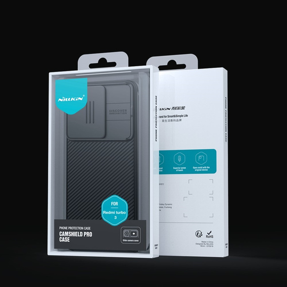 Puzdro pre Xiaomi Poco F6, pancierované Nillkin, CamShield Pro, čierne