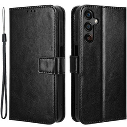 Klapkové puzdro pre Samsung Galaxy A25 5G, Crazy Horse Wallet, čierne