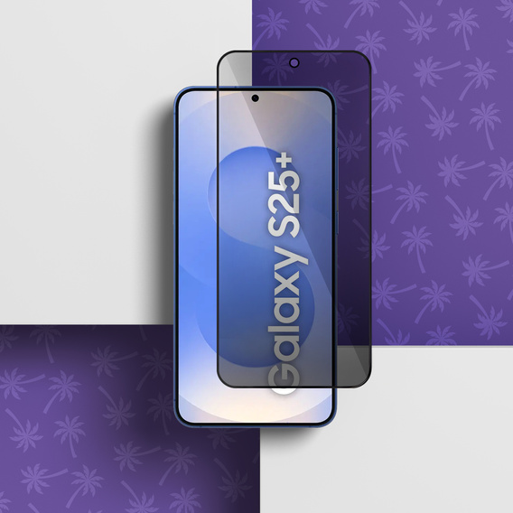Tmavé sklo na ochranu súkromia Shy Palm pre Samsung Galaxy S25+ Plus