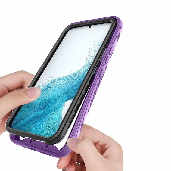 Puzdro pre Samsung Galaxy A34 5G, Shockproof, s fóliou, fialové
