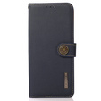KHAZNEH RFID puzdro pre Samsung Galaxy A35 5G, Litchi Texture, modré