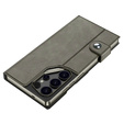 Peňaženka GKK Card Slot s klopou pre Samsung Galaxy S26 Ultra, sivá