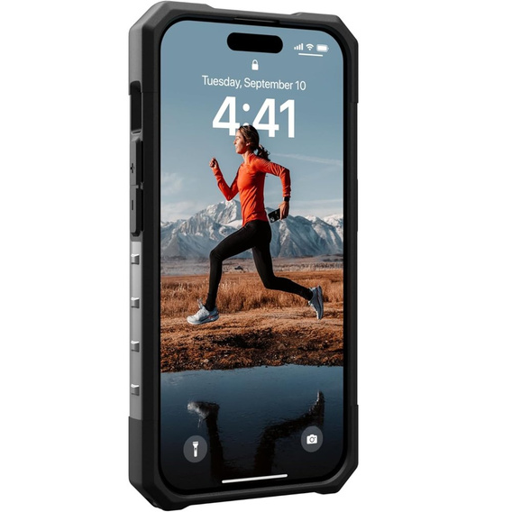 Puzdro Urban Armor Gear pre iPhone 15 Pro, Plasma, sivé