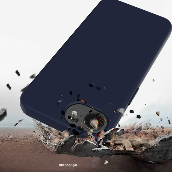 Obal na mobil pre iPhone 16e, Silicone MagSafe, tmavomodrá