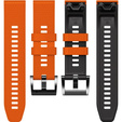 Silikónový remienok pre Garmin Fenix 7 / Forerunner 965 / 955 / 945 / 935, oranžový / čierny