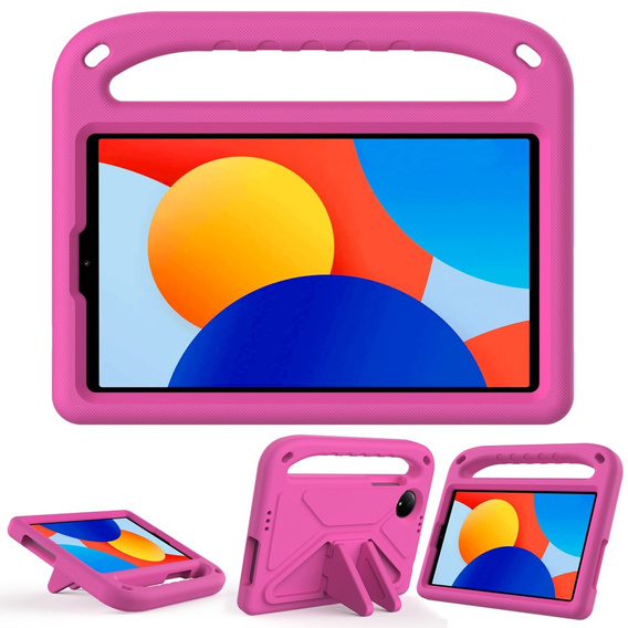 Detské puzdro pre Xiaomi Redmi Pad SE 8.7, s rukoväťou, ružové