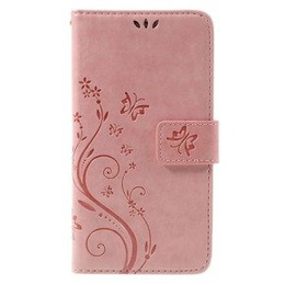 Klapkové puzdro pre Samsung Galaxy J5 2016, Butterfly, ružové