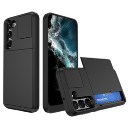 Obal na mobil pre Samsung Galaxy S23, Sliding Card Holder, čierne