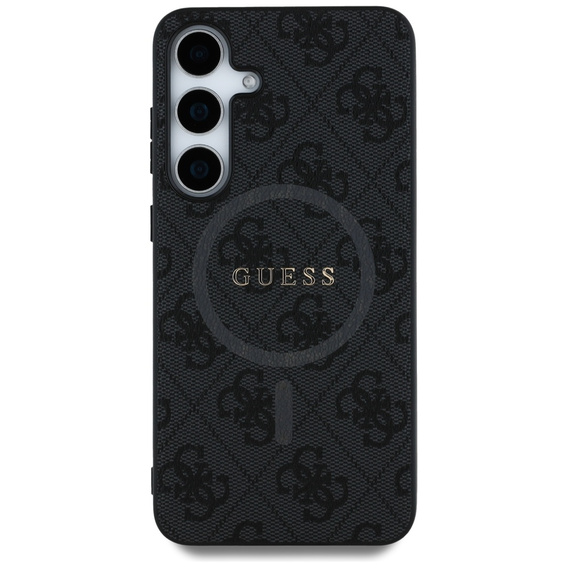 GUESS Obal na mobil pre Samsung Galaxy S25, 4G Ring Classic Logo, sivé