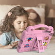 Detské puzdro pre Samsung Galaxy Tab A7 Lite 8.7 T220/T225, Cute Patterns, so stojanom, ružové