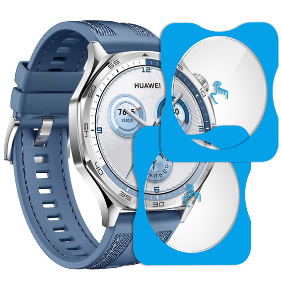 2x ERBORD tvrdené sklo pre Huawei Watch GT 5 41mm, s montážnym rámom