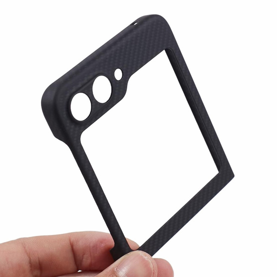 Puzdro pre Samsung Galaxy Z Flip5 5G, Aramid Fiber Cover, čierne