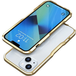 Puzdro LUPHIE pre iPhone 13, Armor Bumper, zlaté