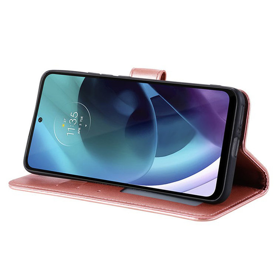 Klapkové puzdro pre Motorola Moto G71 5G, Mandala, modré