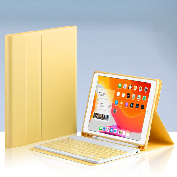 Puzdro + klávesnica iPad 10.2 2019 / 2020 / 2021, žlté