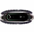 Kožený remienok pre Xiaomi Smart Band 10 / 9 / 8, čierny
