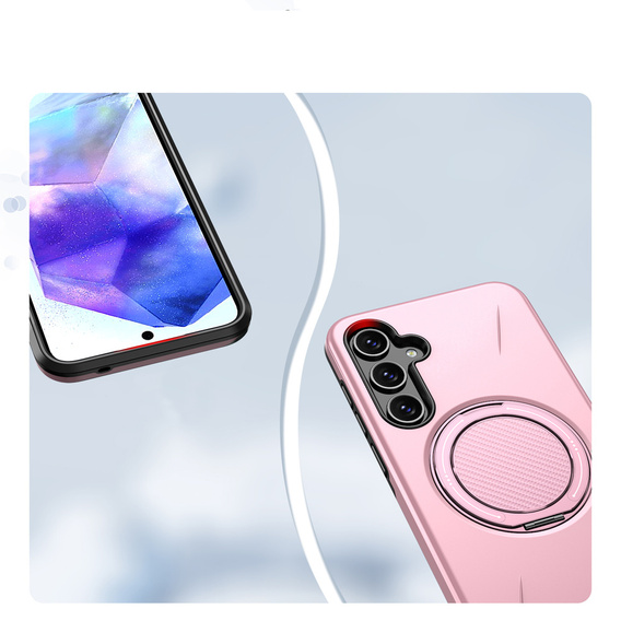 Puzdro MagSafe s podstavcom pre Samsung Galaxy A57 5G, ružové