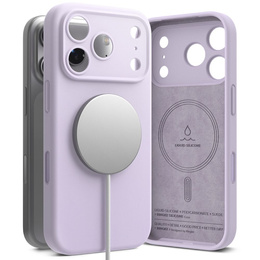 Puzdro Ringke pre iPhone 17 Pro Max, silikónové magnetické puzdro MagSafe, svetlo fialové
