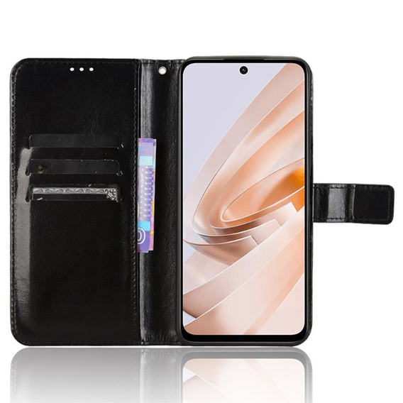 Klapkové puzdro pre Xiaomi Redmi 13, Crazy Horse Wallet, čierne