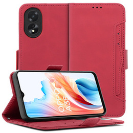 Klapkové puzdro pre Oppo A38 4G / Oppo A18 4G, Card Slot, červené