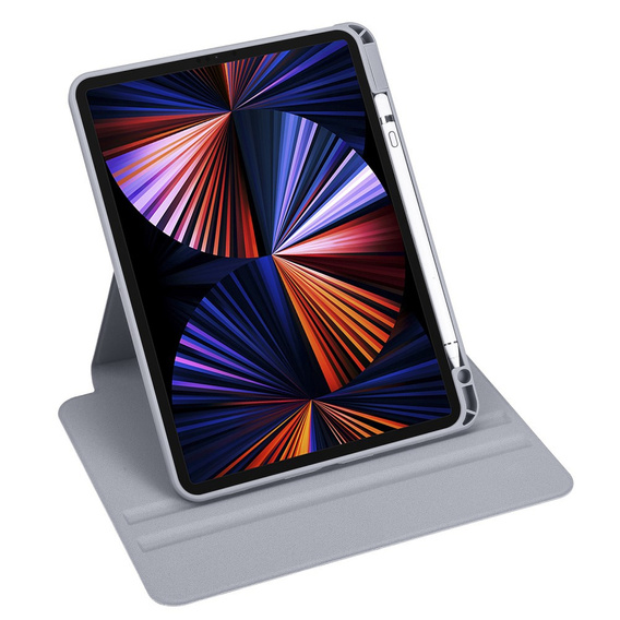 Puzdro pre iPad Pro 11" 2022/2021/2020 (4/3/2 gen.), s priestorom pre stylus, otočné o 360°, fialové