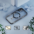 Puzdro pre iPhone 16 Plus, Electro MagSafe, čierne + sklo na displej
