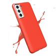 Obal na mobil pre Samsung Galaxy S21+ Plus, Silicone Lite, červené