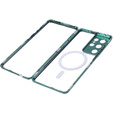 Magnetické puzdro Dual Glass MagSafe pre Samsung Galaxy S21 Ultra, zelený