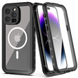 Vodotesné puzdro pre iPhone 14 Pro Max, Redpepper, pre MagSafe, čierne
