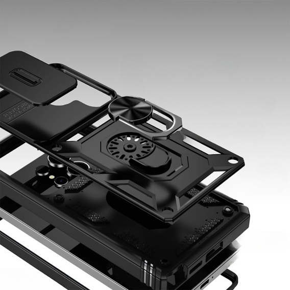 Puzdro pre Samsung Galaxy S25 Ultra, KickStand Camera Lens, čierne