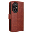 Klapkové puzdro pre Honor 200 Pro 5G, Crazy Horse Wallet, hnedé