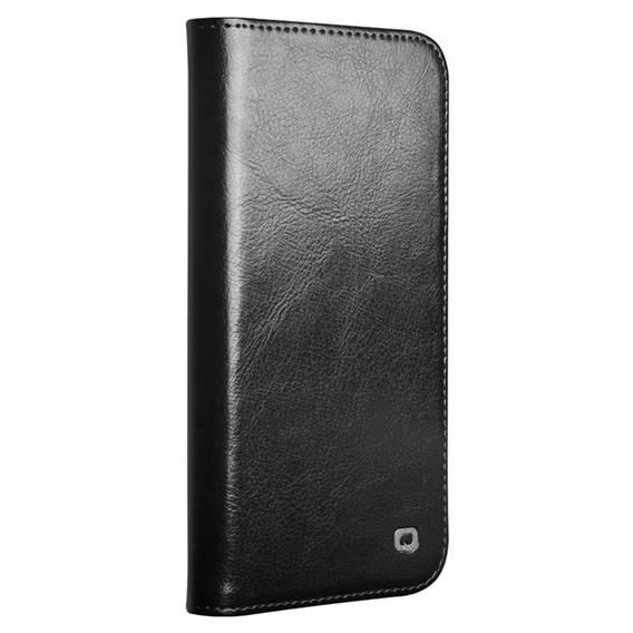 Flipové puzdro pre Iphone 16E, QIALINO Leather Wallet, čierne