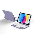 Puzdro s klávesnicou pre iPad 10.9" 2022 (10 gen.) / iPad 11" 2025 A16 (11 gen.), Magnetic Keyboard Touchpad, fialové