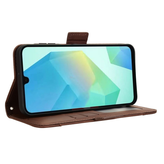 Klapkové puzdro pre Samsung Galaxy A16, Card Slot, hnedé