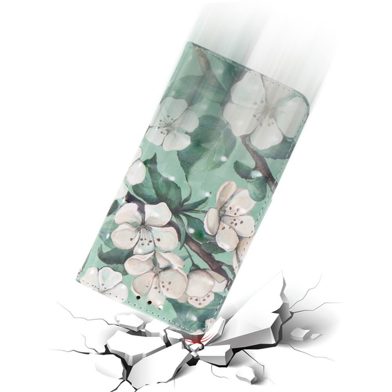 Klapkové puzdro pre Infinix Hot 40i, Wallet, Flowers biele