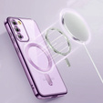 Puzdro pre Samsung Galaxy S23, Electro MagSafe, fialové + sklo na displej