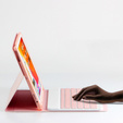 Puzdro + klávesnica iPad 10.2 7/8/9 gen 2019/2020/2021, Keyboard Cover Pen Slot, ružové rose gold