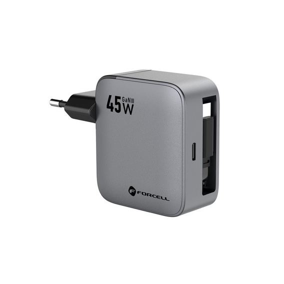 Sieťová nabíjačka Forcell F-Energy 45 W GaN s káblom USB-C