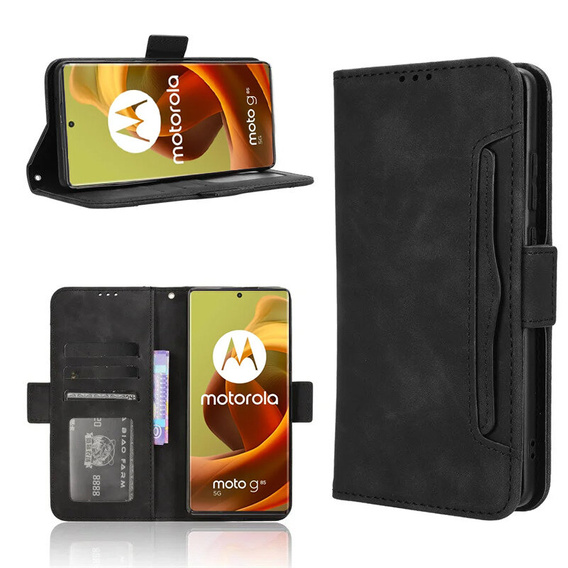 Klapkové puzdro pre Motorola Moto G85, Card Slot, čierne