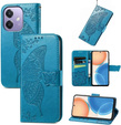 Klapkové puzdro pre Oppo A40 / Oppo A40m, Butterfly, modré
