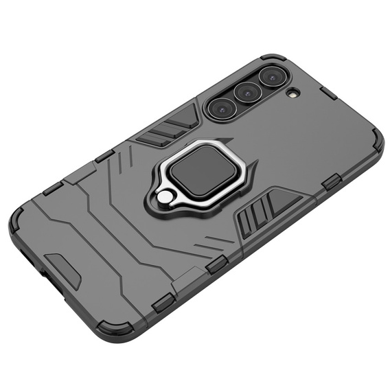 Obal na mobil pre Samsung Galaxy S23, Kickstand Ring, čierne