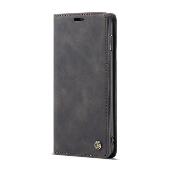 CASEME puzdro pre Samsung Galaxy S10 Plus, Leather Wallet Case, čierne