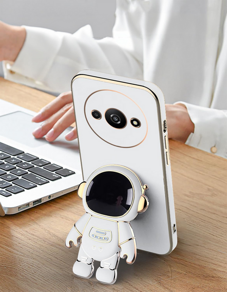 Obal na mobil pre Xiaomi Redmi A3, Astronaut, biele