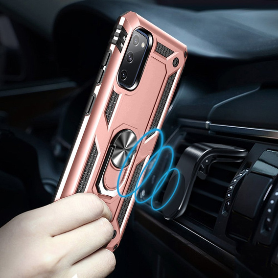 Pancierované obal na mobil pre Samsung Galaxy S20 FE, Nox Case Ring, ružové rose gold