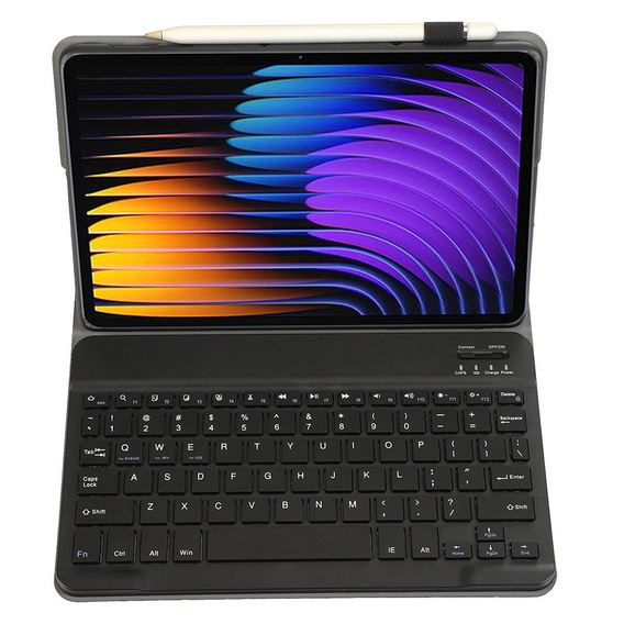 Puzdro s bluetooth klávesnicou pre Xiaomi Pad 7 / 7 Pro, čierne