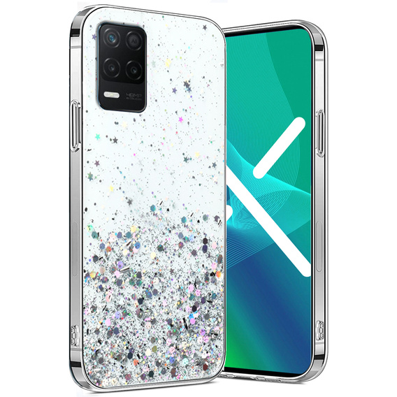 Obal na mobil pre Realme 8 5G, Glittery, priehľadné